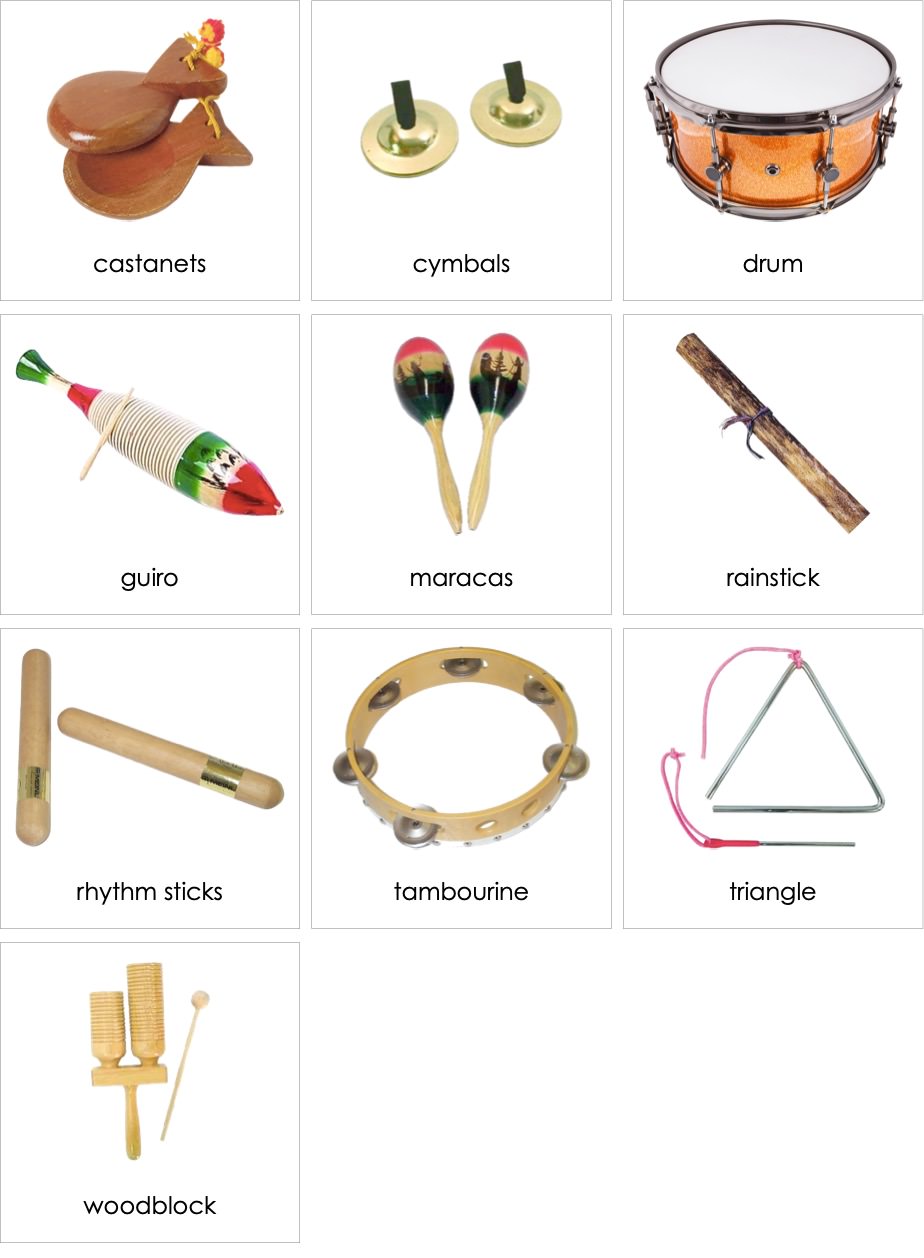 Ударные музыкальные инструменты для детей с названиями