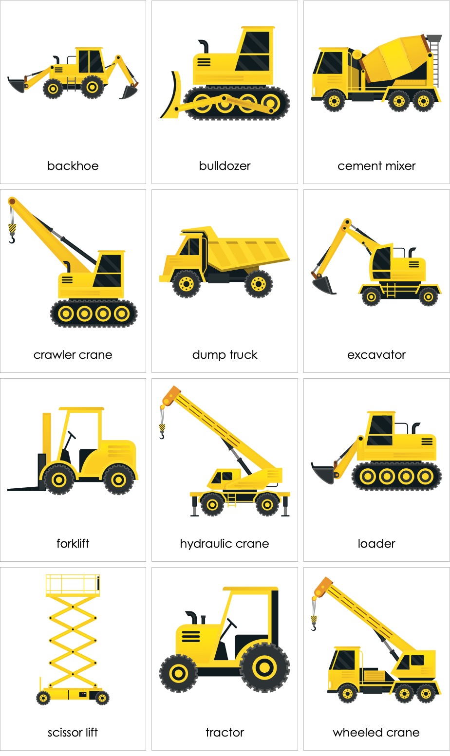 Construction Vehicles Printable