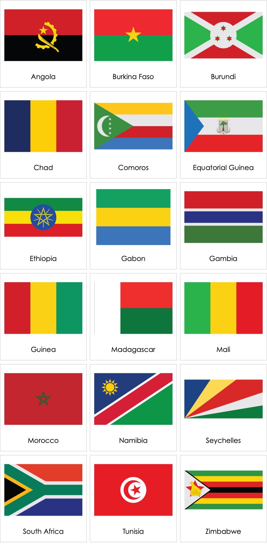 list of african countries